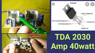 TDA2030 amplifier stereo 40watt#i love god