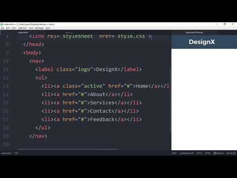 Comment creé menu de navigation avec HTML/CSS
