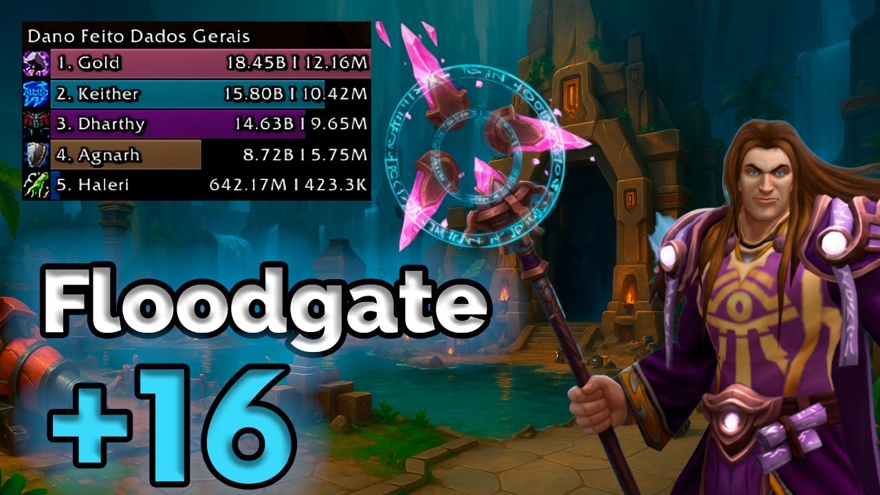 Floodgate +16 -  Dungeon Mítica - Mago Arcano POV -  TWW - Season 3