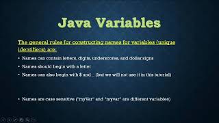 8  Java Tutorial bangla tutorial Variables