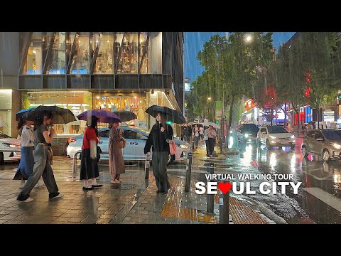 SEOUL CITY TRAVEL 32 - Rainy Day in Seoul Evening Walk, Hongdae, Yeonnam-dong, Downtown Gwanghwamun