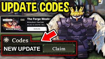 NEW ACTIVE UPDATE CODES in The Forge Roblox..