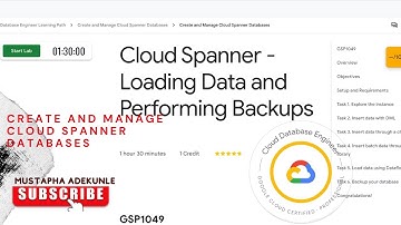 Cloud Spanner - Loading Data and Performing Backups with Explanation | GSP1049 | Cloud Skills Boost