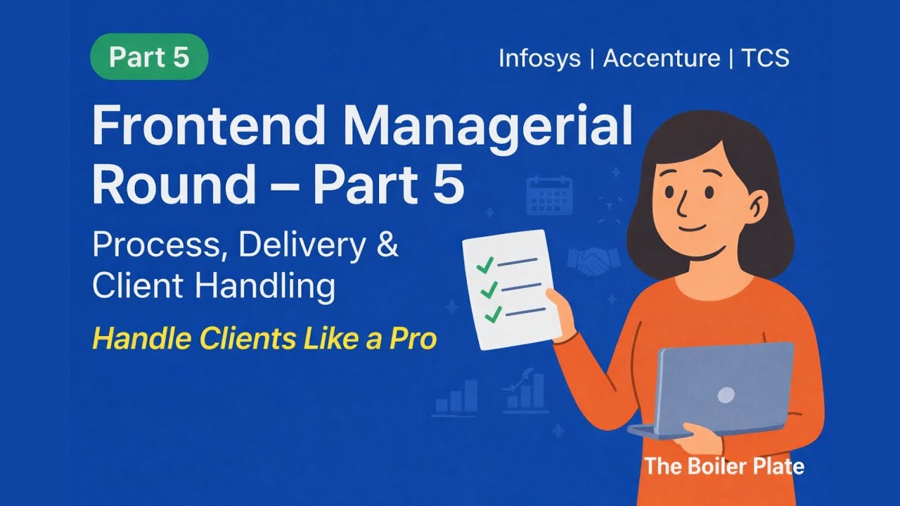 Managerial Round (Part 5) | Process, Delivery & Client Handling QnA | Infosys, TCS, Accenture🔥