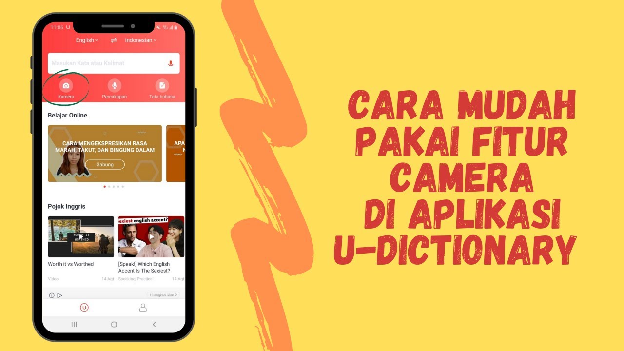 CARA MENGGUNAKAN FITUR CAMERA DI UDICTIONARY YouTube
