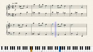 Air en ré mimeur de Purcell - Niveau 2