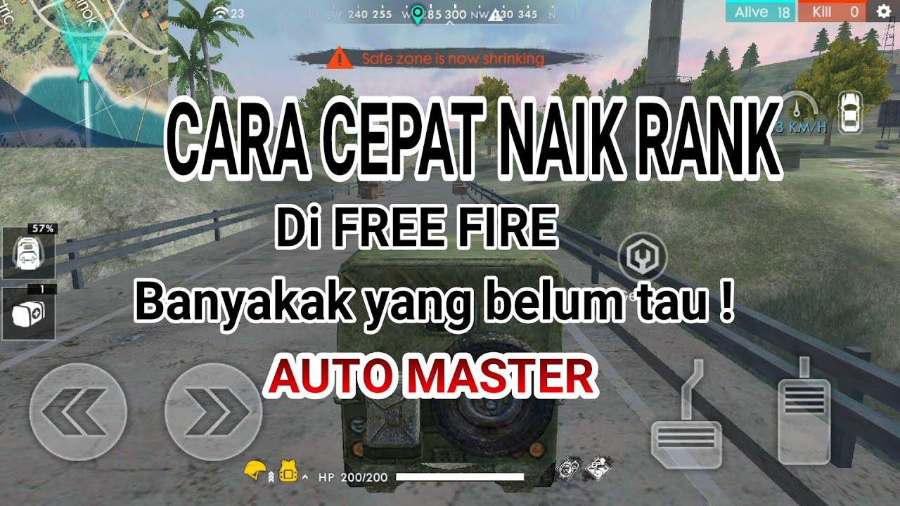 Tips Trik Cara Cepat Naik Rank Free Fire Ke Master Begini
