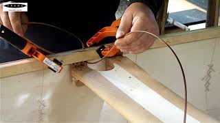 Building a birch bark style canoe with plywood - part 2 - stitching bottom & frame