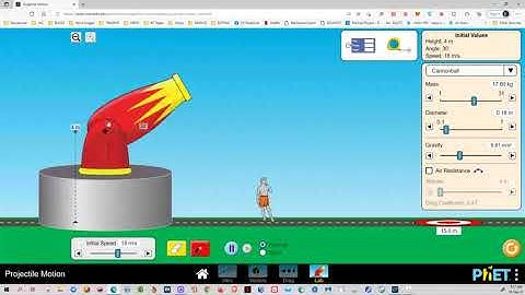 Projectile Motion using Phet Simulation - Blackboard