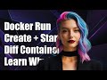 docker run vs create+start: why are created containers different?