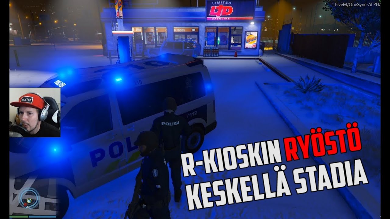 GTA V RP - R-Kioskin ryöstö helsingissä #33 (poliisi)