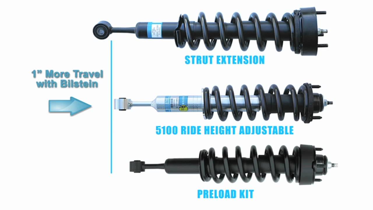 Bilstein Shock 5100 Series Ride Height Adjustable vs Spacerkit.mov