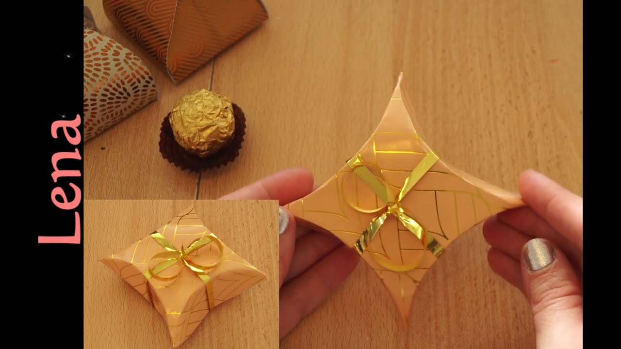 Kissen Geschenk Box Basteln ohne Kleber 🎁 Pillow Gift box 🎁 Gift Wrapping 🎁 Как упаковать подарок