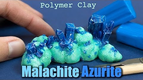 Polymer Clay Gemstone Malachite Azurite // How to Sculpt