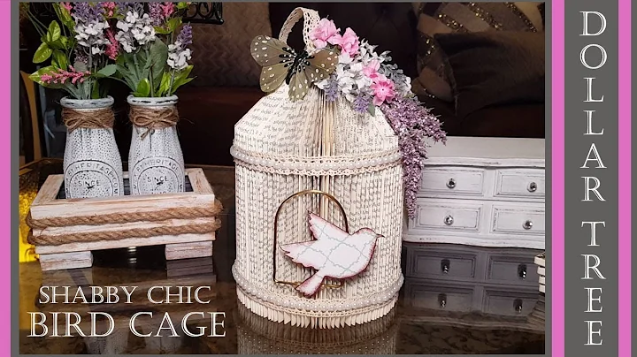 Dollar Tree DIY Farmhouse Shabby Chic Bird Cage - ...