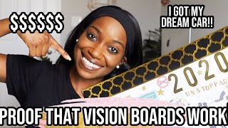 VISION BOARD SUCCESS STORY + HOW YOUR VISION BOARD 2020 CAN WORK! | I have Receipts & Proof
