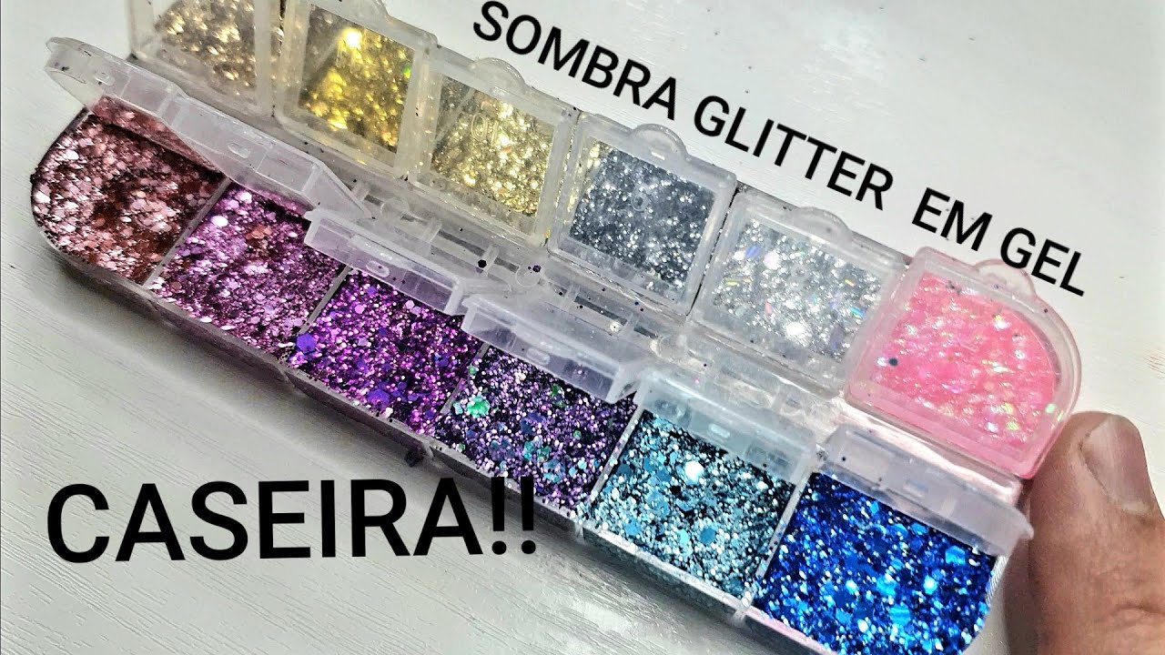 DIY Sombra de Glitter em Gel  sem glicerina