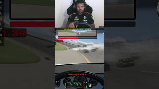 Insane wreck avoidance.                 #freebird #iracing #mooncar #ytshorts #nascar #simracing