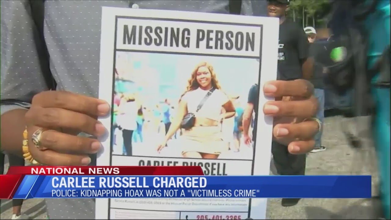 Carlee Russell charged following kidnapping hoax - YouTube