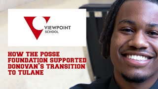 How the Posse Foundation Supported Donovan's Transition to Tulane