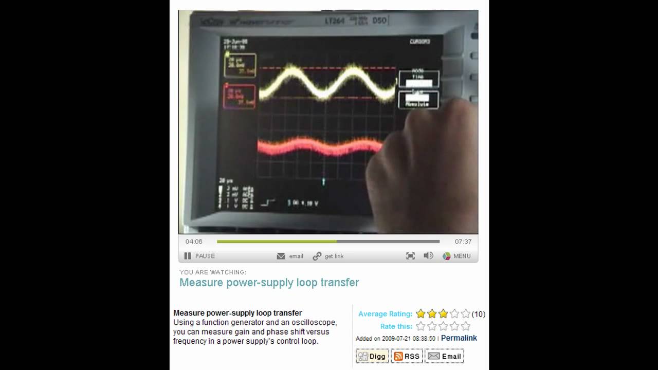 Transfer Loop Measurement of the power supply