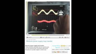 Transfer Loop Measurement of the power supply Net Worth