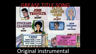 Video thumbnail of "GREASE title song  ORIGINAL INSTRUMENTAL"