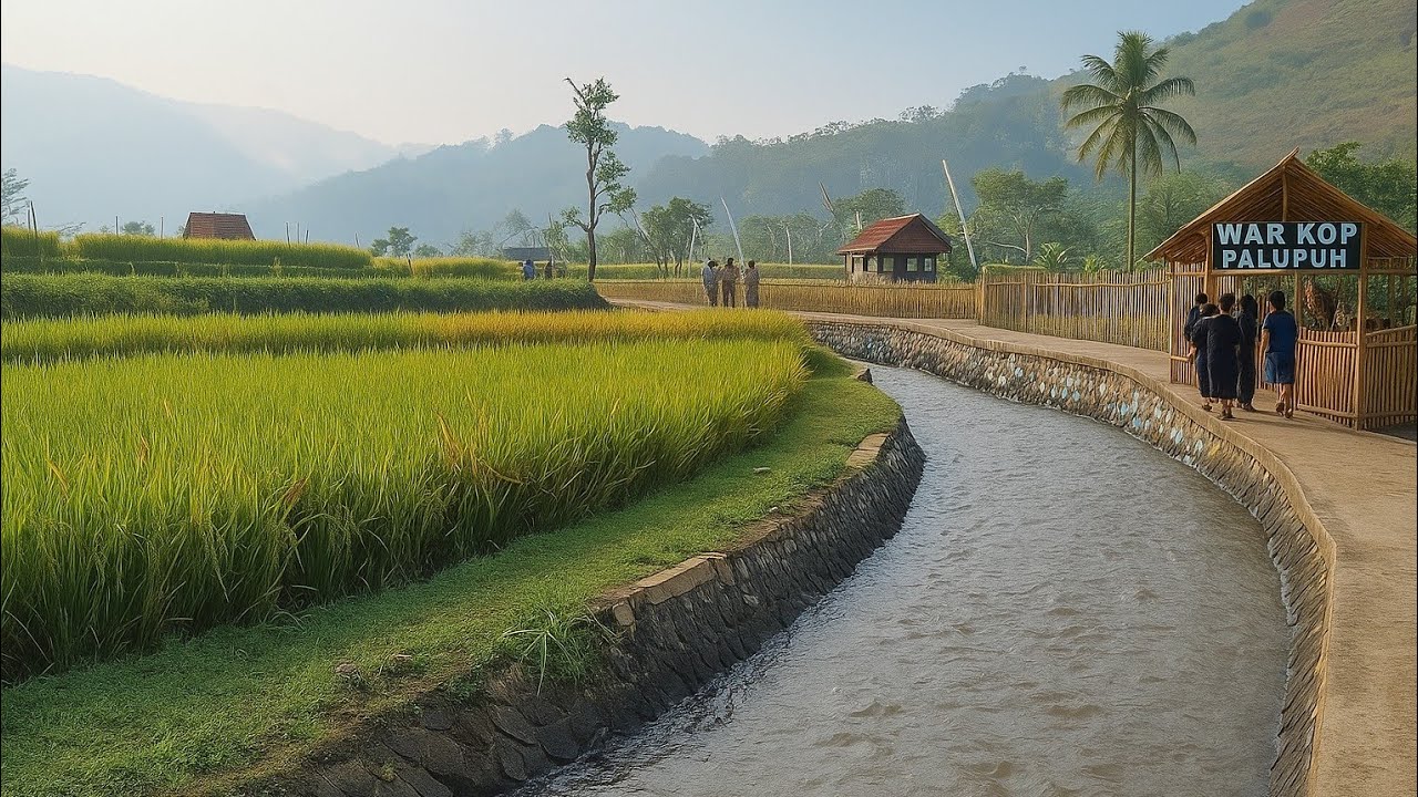 Buka Pintu Langsung Sungai Deras‼️Kampung Super Indah Yang Sedang viral Di Sumedang