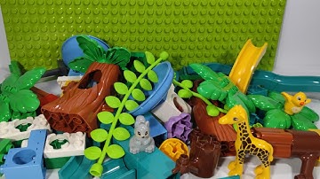 Satisfying Building Block Coaster ASMR Marble Run Race Joyful Shady Tree With Giraffe Squirel Bird