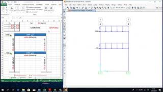 SAP 2000 portico 2D - Ejercicio 1 comparando con matricial