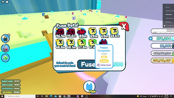 What does fusing 2 Golden Happy Computers and 1 Rainbow Cyber Fox get you in Pet simulator X?