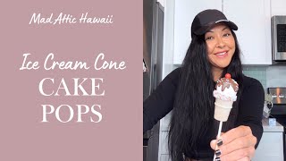 Ice Cream Cone Themed Cake Pops | Easy Birthday Dessert Tutorial