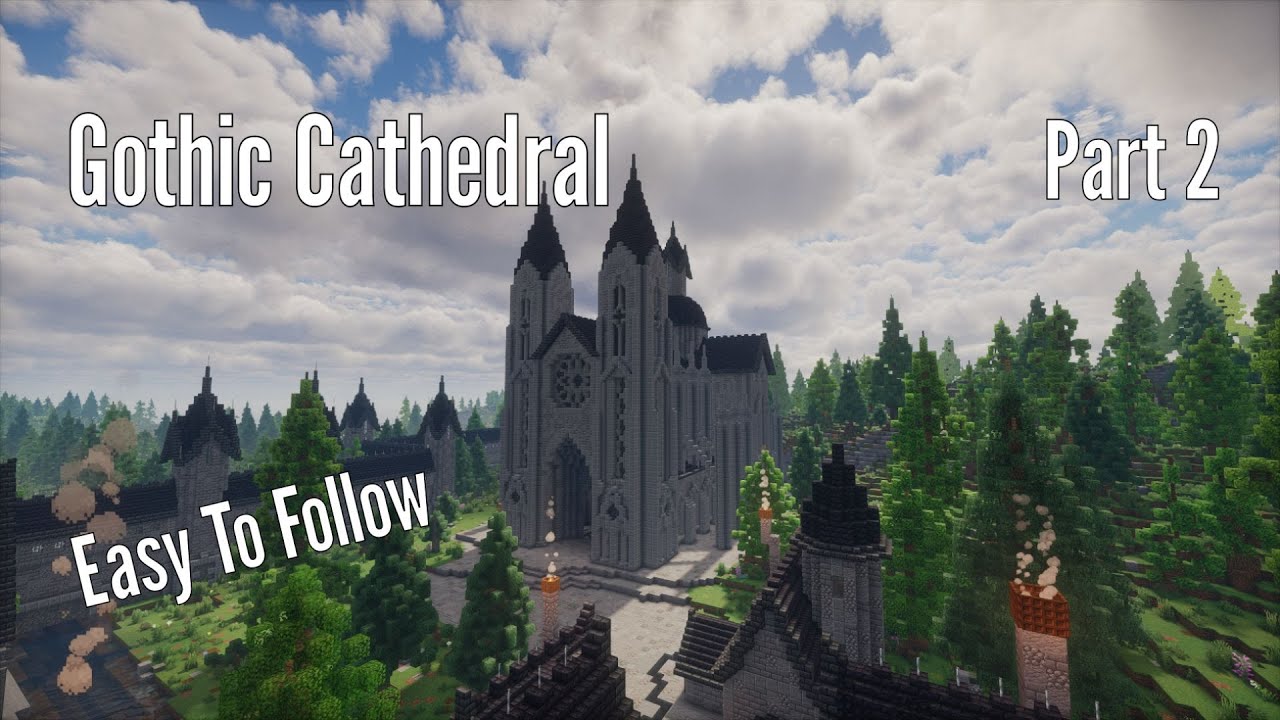 Minecraft Gothic Cathedral Tutorial Part 2 - YouTube
