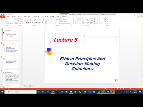 Ethical Principles and Decision Making