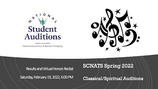 SCNATS Virtual Honors Recital and Results - Spring 2022