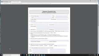 1A Student Checklist
