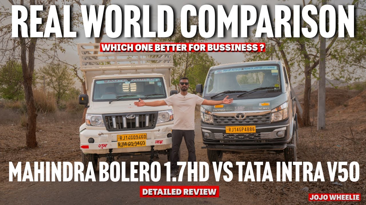Tata Intra V50 vs Mahindra Bolero 1.7 HD: Full Detailed Comparison Features Breakdown | Jojo wheelie