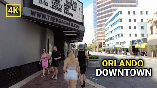 ORLANDO FLORIDA  DOWNTOWN Walking Tour [4K 60FPS]