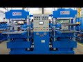 Rubber hydraulic Double position automatic press machine. PLC controller vulcanizing press machine