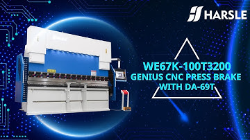HARSLE WE67K-100T3200 GENIUS PRESS BRAKE WITH DA-69T 3D Controller and 8+1 AXIS