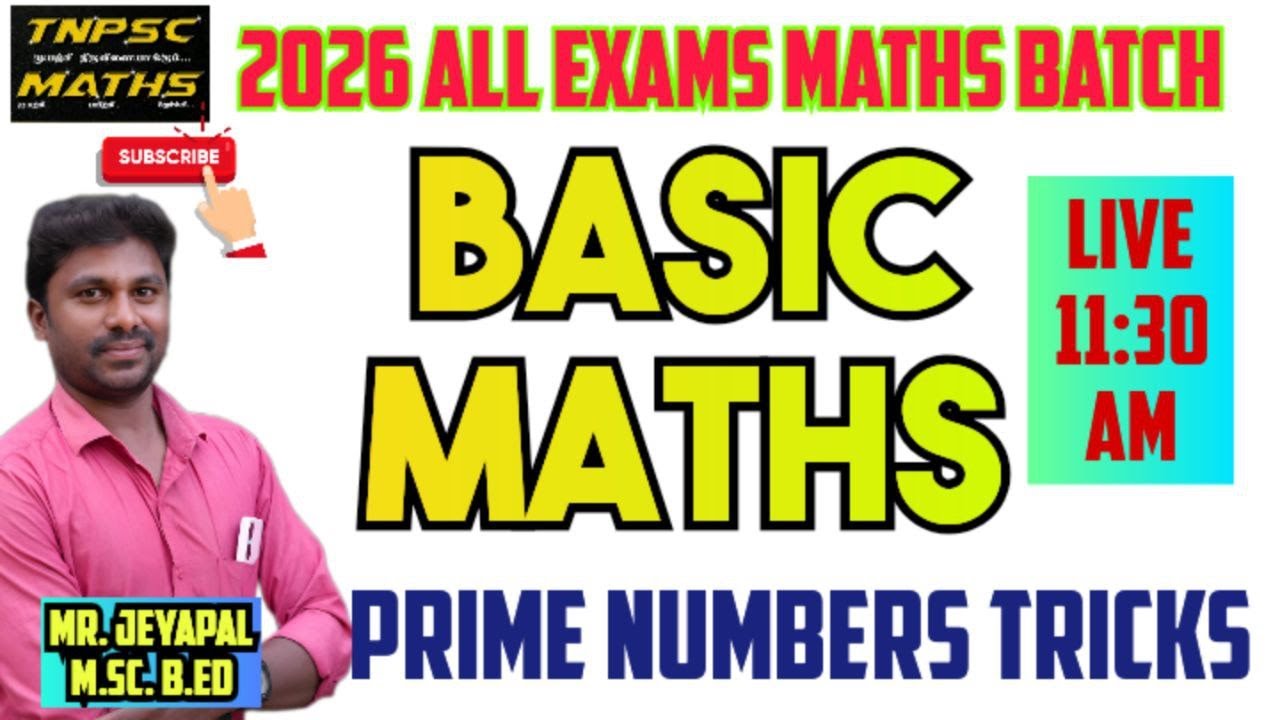 🛑LIVE BASIC MATHS | PRIME NUMBERS TRICKS 