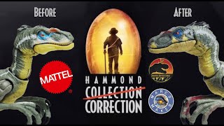 The Hammond Collection Jurassic Park 3 Raptor Gets Plastic Surgery!! With Jurassic Adventures.