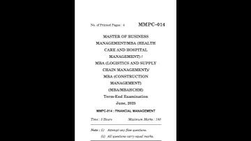 MMPC-014 June 2025 | IGNOU Previous Year Question Paper