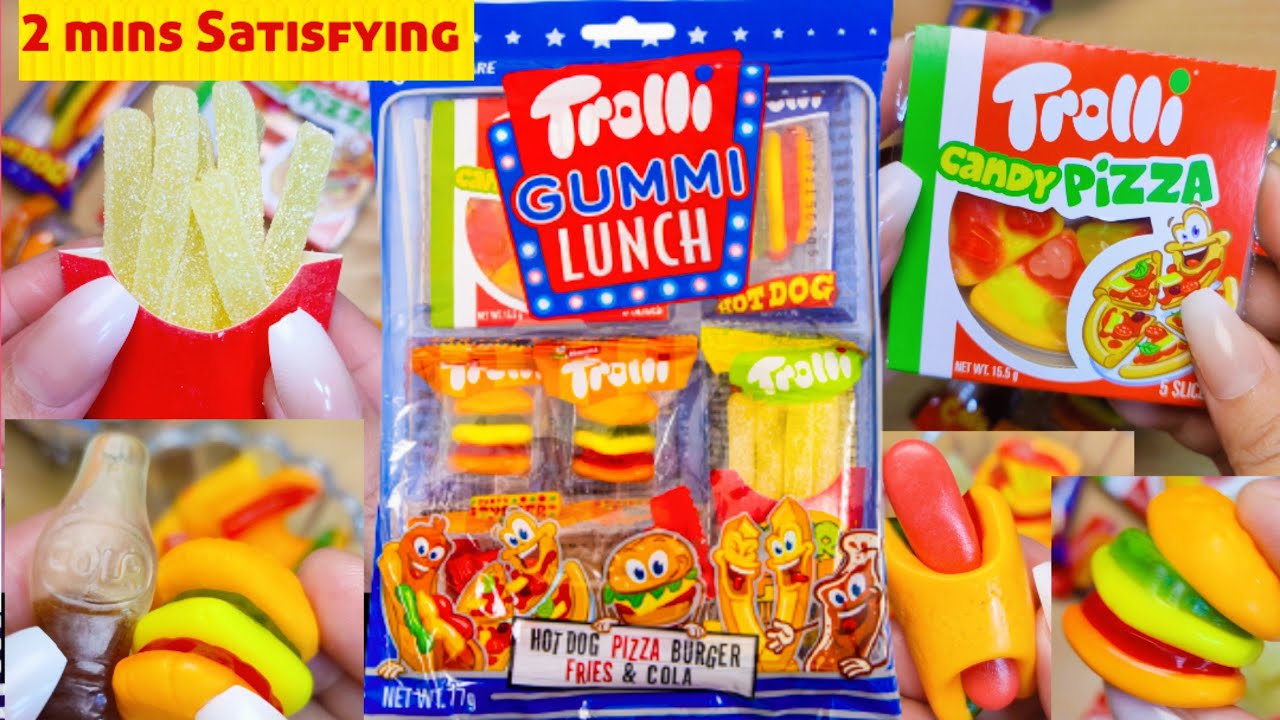 Unboxing Trolli Gummi Lunch ASMR No talking Relaxing and