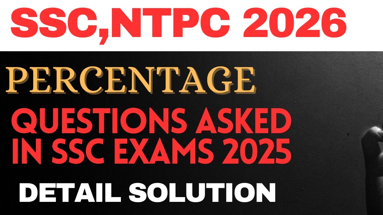 PERCENTAGE QUE ASKED IN SSC EXAMS 2025 #abhinaymaths #gaganpratapmaths #adityaranjansir #cgl2026 #