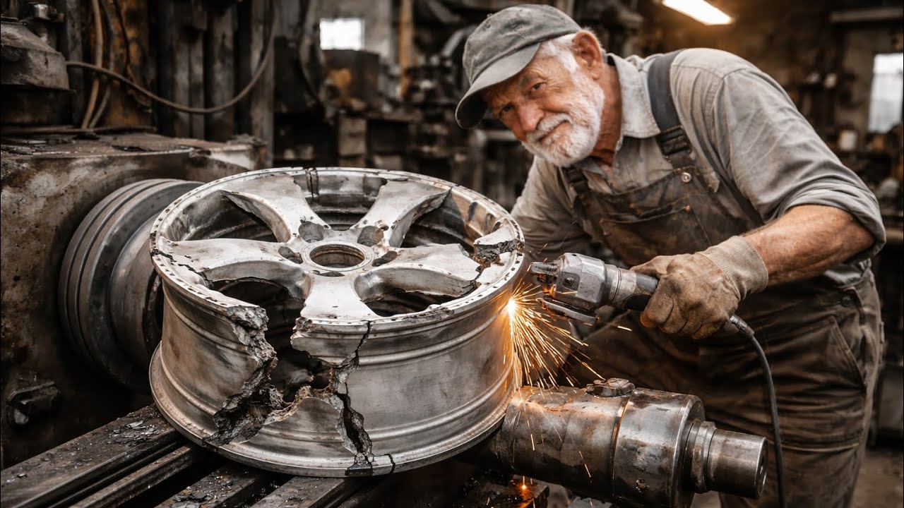 Impossible Wheel Repair – Old Master Fixes a Totally Broken Rim! - YouTube
