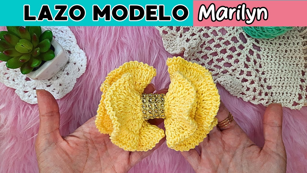 NUEVO LAZO Tejido 🎀| Moño a Crochet paso a paso | Modelo Marilyn 💃