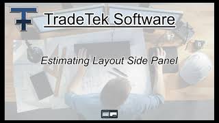 Estimating Layout Side Panel