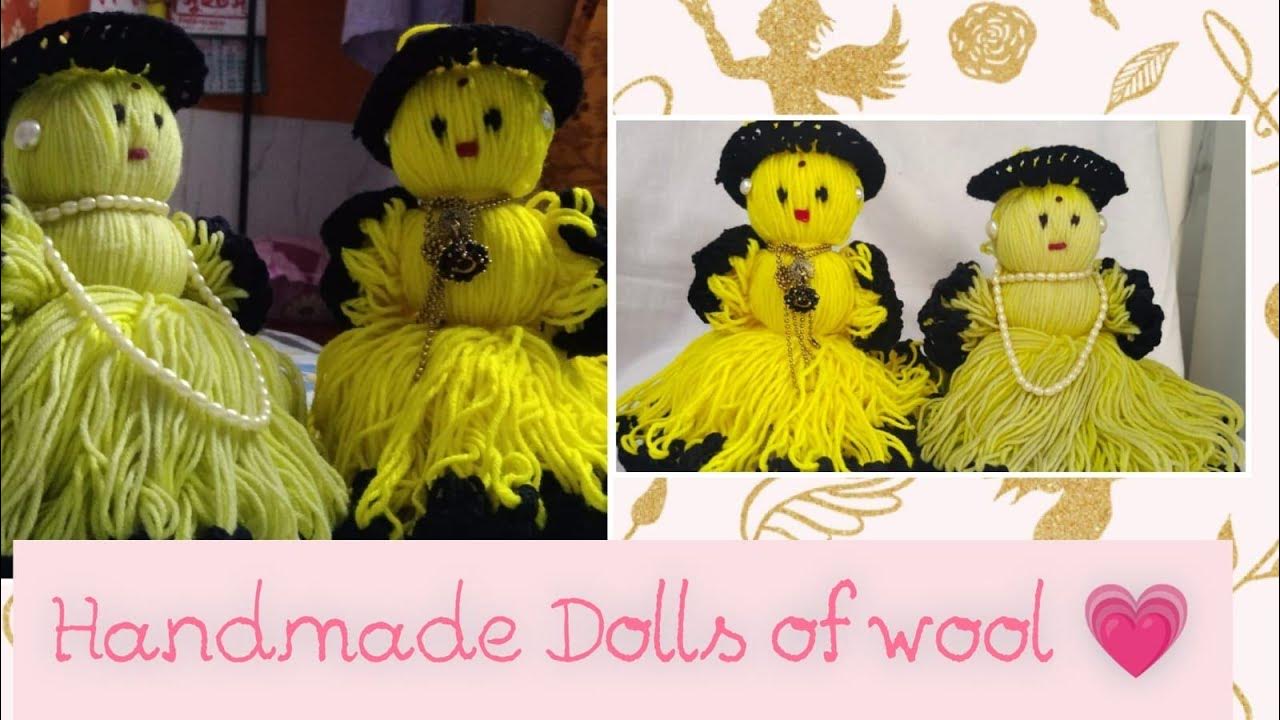 Making Dolls out of Wool😊Easy doll making tutorial 💗Wool craft ideas