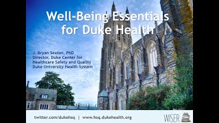 Well-Being Essentials Provided at Duke Orientation for New Staff